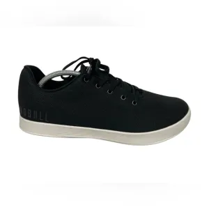 NOBULL Canvas Trainer Workout Sneakers Black White Mens 11.5 Womens 13 Gym