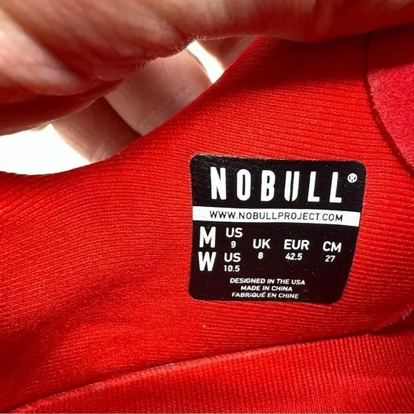 NoBull Heather Trainer Mens 9 Red Cross Training Shoes Sneaker CrossFit Athletic