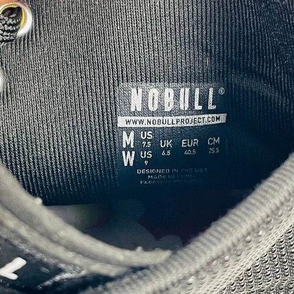 NoBull High Top Trainers Women 9 Black Daisy Floral Sneakers Gym Shoes Athletic