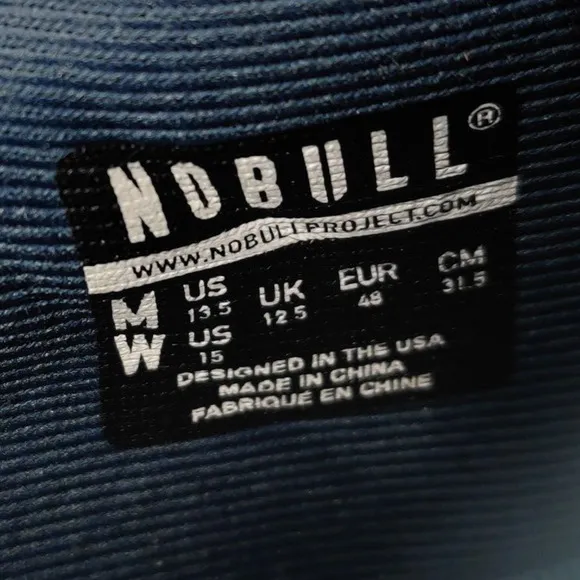 NOBULL Outwork Trainers MENS 13.5 Navy Blue Gum Sole Sneaker Shoes Gym Workout