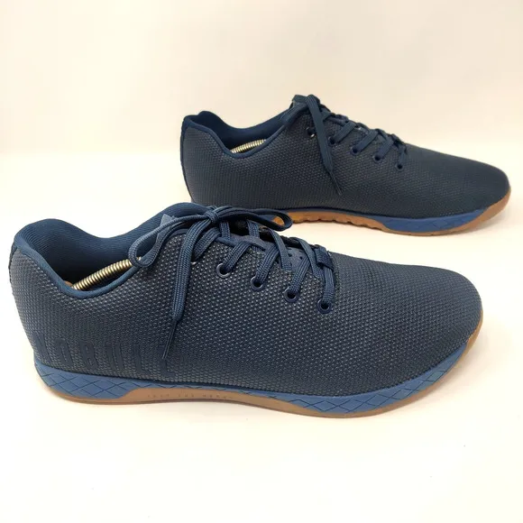 NOBULL Outwork Trainers MENS 13.5 Navy Blue Gum Sole Sneaker Shoes Gym Workout