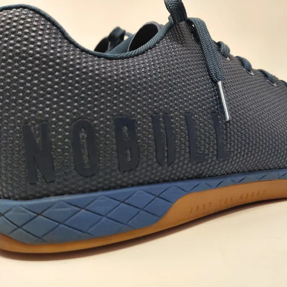 NOBULL Outwork Trainers MENS 13.5 Navy Blue Gum Sole Sneaker Shoes Gym Workout