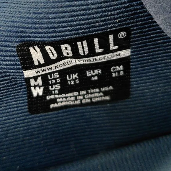 NOBULL Outwork Trainers MENS 13.5 Navy Blue Gum Sole Sneaker Shoes Gym Workout
