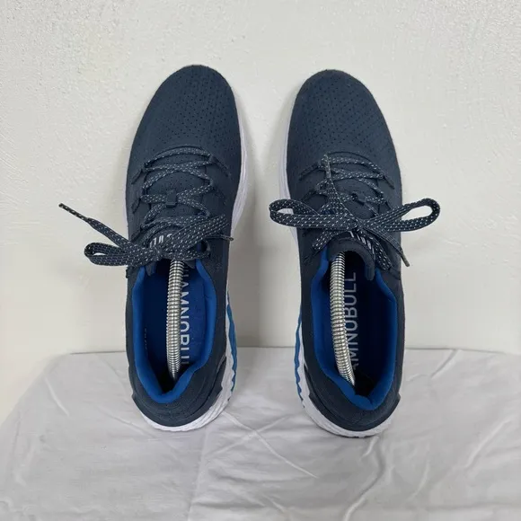 NOBULL Shoes Men 9.5 Women 11 Blue Ripstop Runner Lace Up Gym Training Crossfit