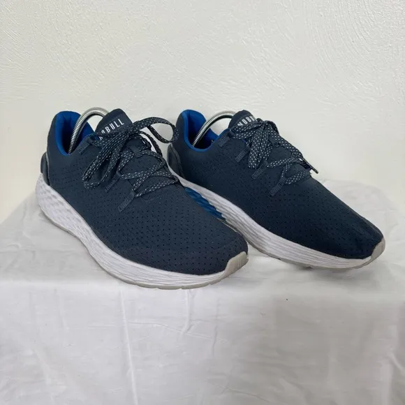 NOBULL Shoes Men 9.5 Women 11 Blue Ripstop Runner Lace Up Gym Training Crossfit