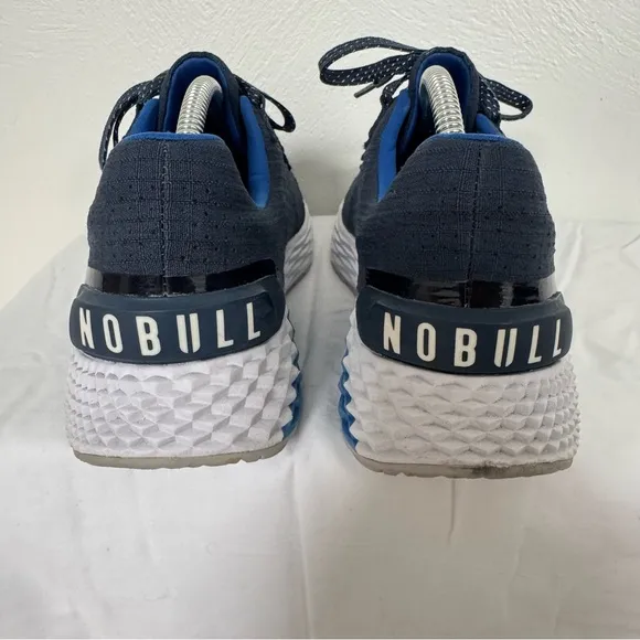 NOBULL Shoes Men 9.5 Women 11 Blue Ripstop Runner Lace Up Gym Training Crossfit