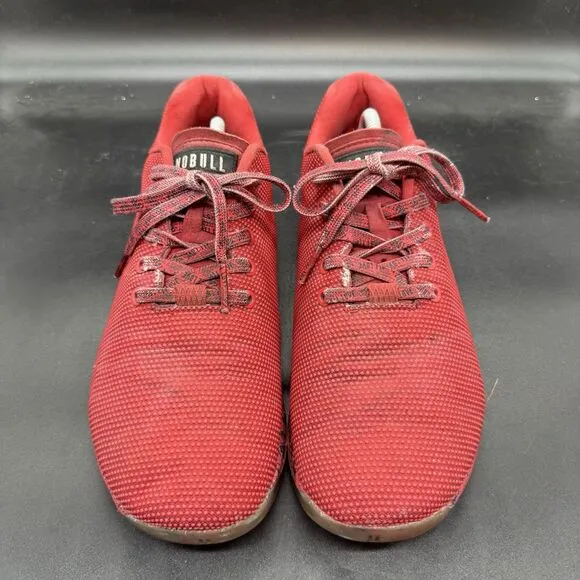 NoBull Super Fabric Trainer Athletic Gym Shoes Red Men's 11 Womens 12.5