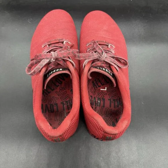 NoBull Super Fabric Trainer Athletic Gym Shoes Red Men's 11 Womens 12.5