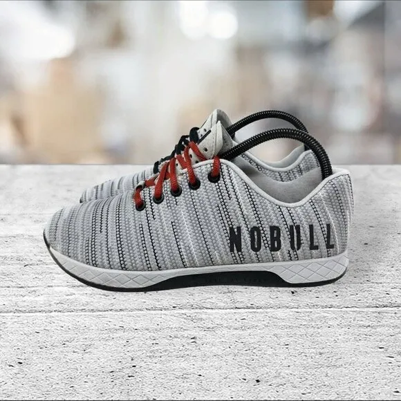 Nobull Superfabric Trainer Men's Size 7.5 Women’s 9 Workout Gym Shoes Gray Black