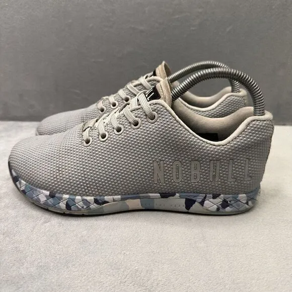 NOBULL Superfabric Trainer Womens Size 7 Shoes Gray Blue Training CrossFit Gym