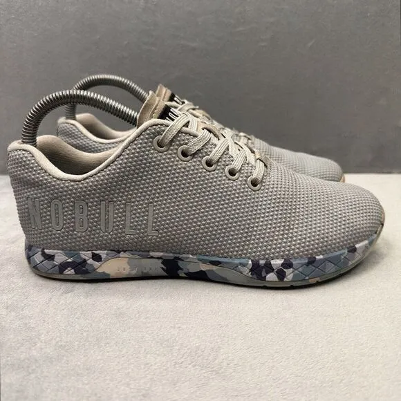 NOBULL Superfabric Trainer Womens Size 7 Shoes Gray Blue Training CrossFit Gym