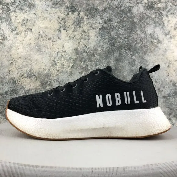NOBULL Unisex 10.5M 12W Journey Black Mesh Lace-Up Athletic Running Sneakers