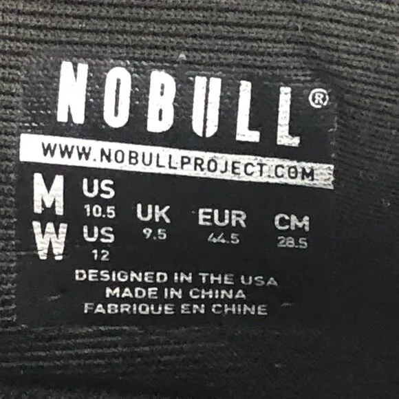 NOBULL Unisex 10.5M 12W Journey Black Mesh Lace-Up Athletic Running Sneakers