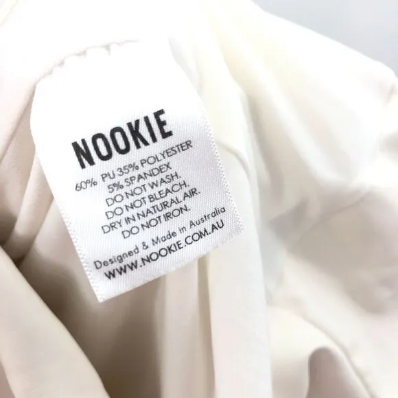 Nookie Rhea Faux Leather Mini Dress in White