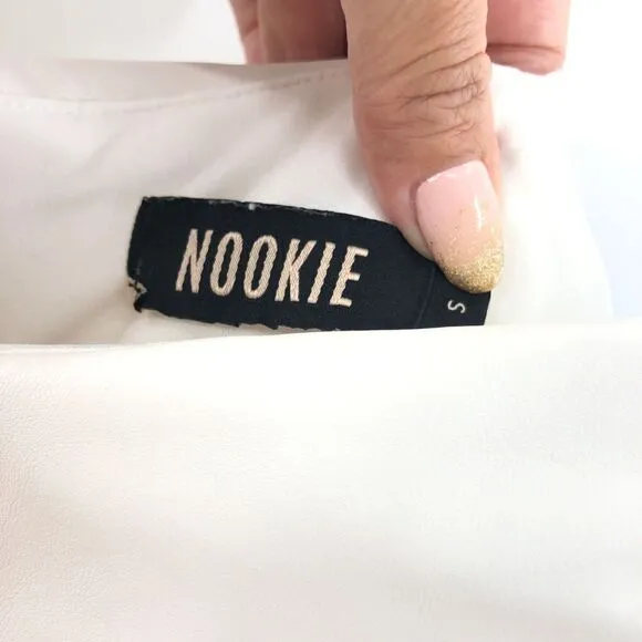 Nookie Rhea Faux Leather Mini Dress in White