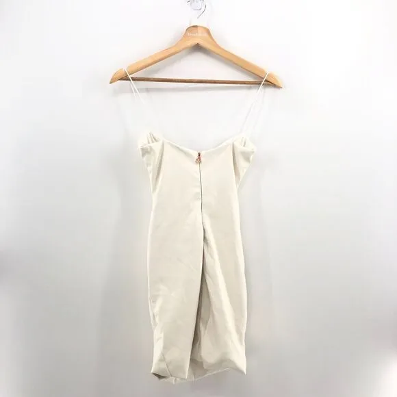 Nookie Rhea Faux Leather Mini Dress in White