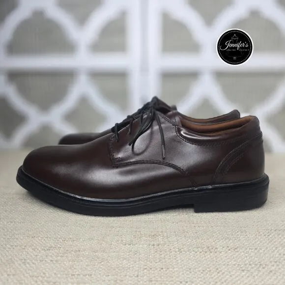 Nunn Bush Men's Brown Baker Street Plain Toe Oxford Shoes Size 11W