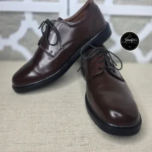 Nunn Bush Men's Brown Baker Street Plain Toe Oxford Shoes Size 11W