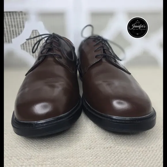 Nunn Bush Men's Brown Baker Street Plain Toe Oxford Shoes Size 11W