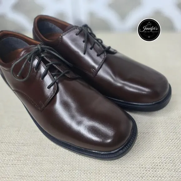 Nunn Bush Men's Brown Baker Street Plain Toe Oxford Shoes Size 11W
