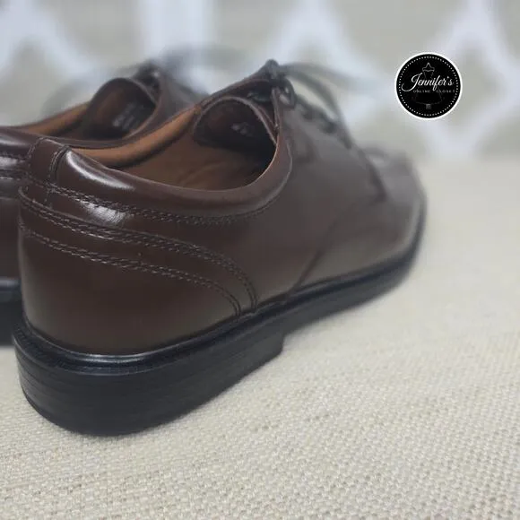 Nunn Bush Men's Brown Baker Street Plain Toe Oxford Shoes Size 11W
