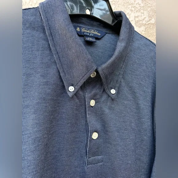 NW Brooks Brothers Slim Fit cotton polo long sleeve shirt XXL