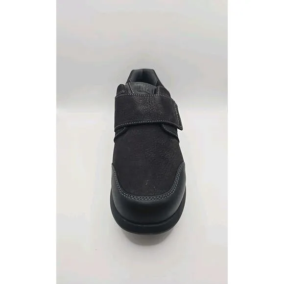 NWB Drew Mens Marshall Slip-On Orthopedic Comfort Shoes Black Leather US 9.5 W