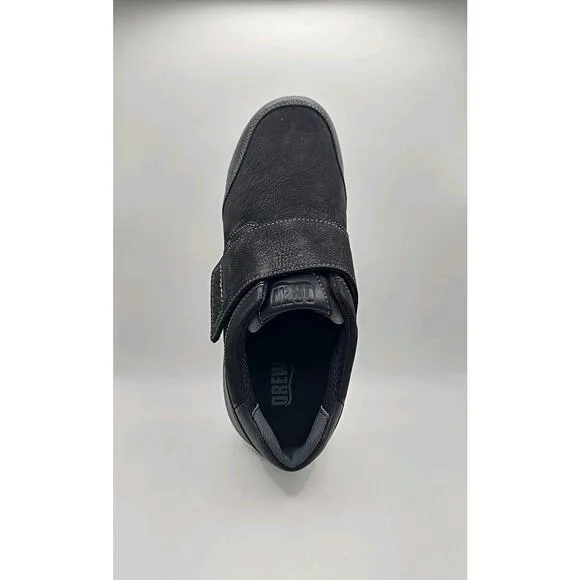 NWB Drew Mens Marshall Slip-On Orthopedic Comfort Shoes Black Leather US 9.5 W