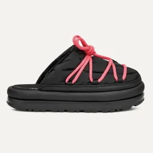NWOB $120 UGG Spaceslider Tech Slide Slippers Black 1143951 Puffy Furry
