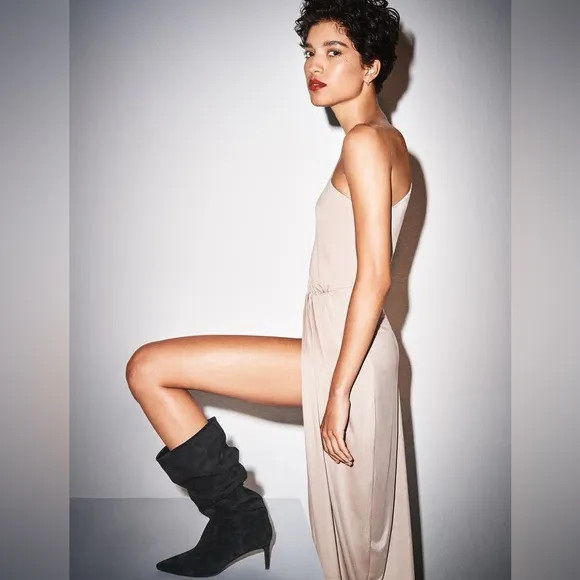 NWOB $240 Slouch Pointed Toe Boot (Women) Dune London