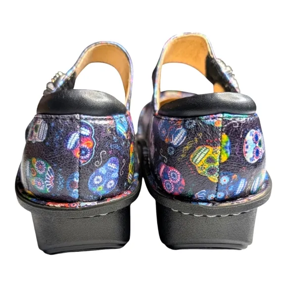 NWOB Alegria Paloma Crystal Sugar Skull Mary Jane Comfort Shoes Size 38  8/8.5