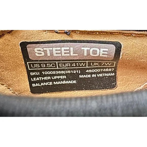 NWOB Ariat Safety Steel Toe Shoes Sz 9.5 Black Leather Oil Slip Resistant Womens