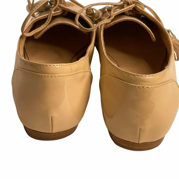 NWOB Botkier NY Shoes Caia Natural Patent Tassel Derby Oxford