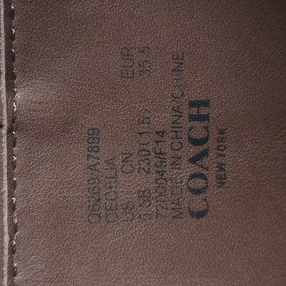 NWOB Coach Cecilia Leather Riding Boots 5.5 Mushroom Dark Taupe