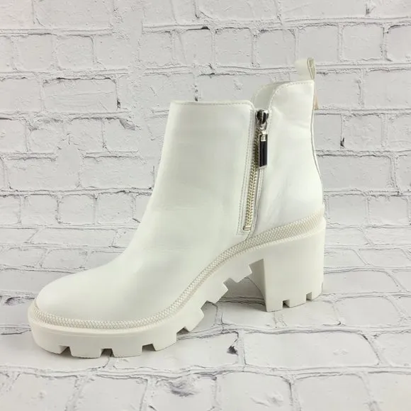 NWOB GB the Change So-Lution Sustainable Leather Chunky Lug Sole Booties