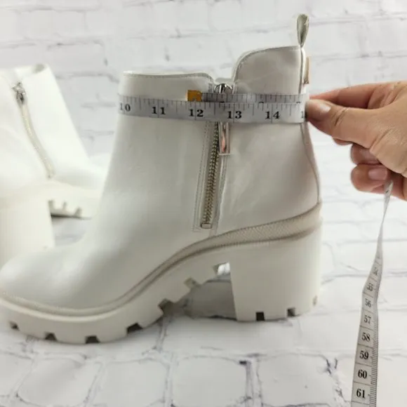 NWOB GB the Change So-Lution Sustainable Leather Chunky Lug Sole Booties