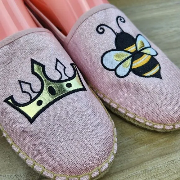🔹️NWOB Sam Edelman Pink Queen Bee Espadrille Slip-on Shoes Size 8