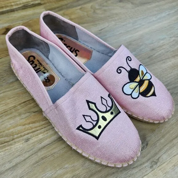 🔹️NWOB Sam Edelman Pink Queen Bee Espadrille Slip-on Shoes Size 8
