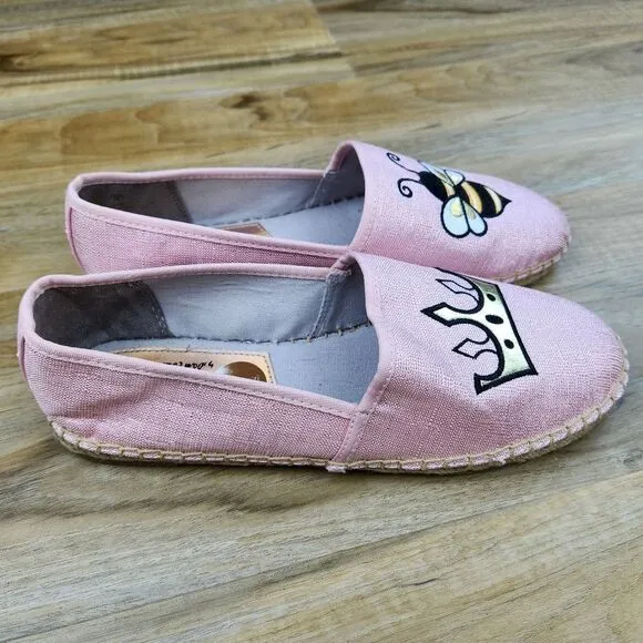 🔹️NWOB Sam Edelman Pink Queen Bee Espadrille Slip-on Shoes Size 8