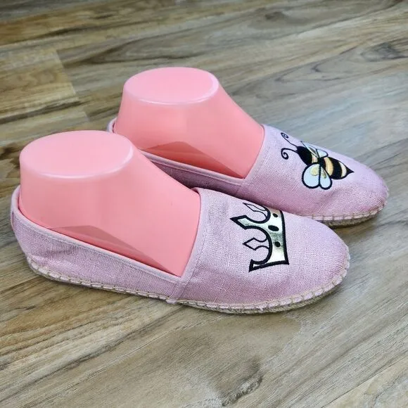 🔹️NWOB Sam Edelman Pink Queen Bee Espadrille Slip-on Shoes Size 8