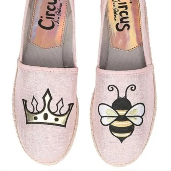 🔹️NWOB Sam Edelman Pink Queen Bee Espadrille Slip-on Shoes Size 8