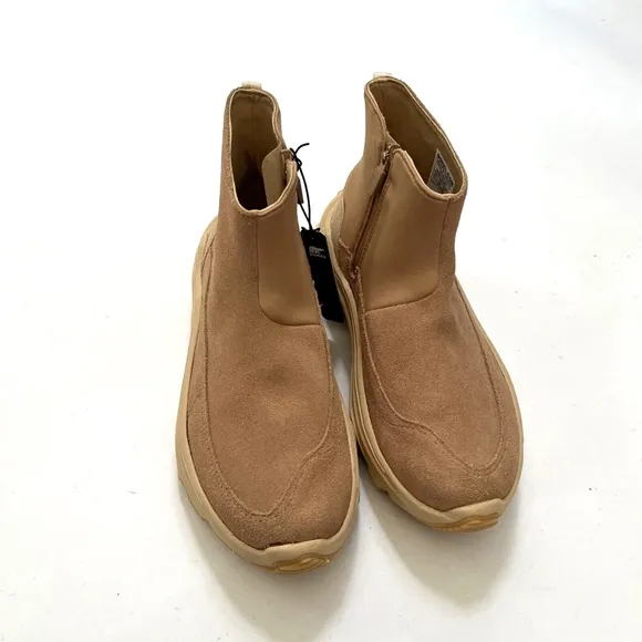 NWOB SOREL Kinetic Breakthru Acadia Waterproof Boots Suede Size 8.5 Tawny Buff