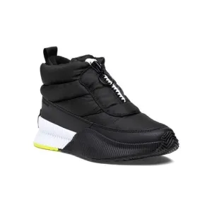NWOB SOREL OUT N ABOUT PUFFY ZIP BOOT BLACK WHITE Boots size 10 Winter Waterproo