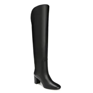 NWOB Via Spiga Women's Nair Almond Toe Leather Mid-Heel Boots Size 6