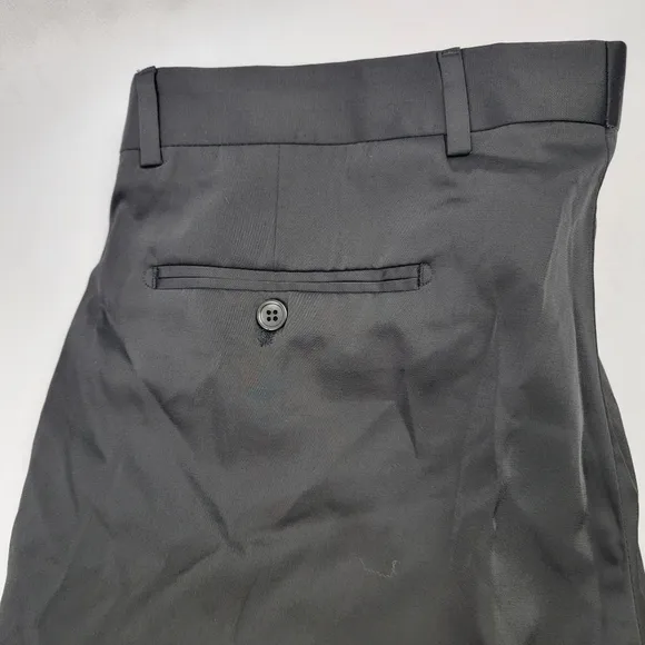 NWOT Daniel Espino wool slim fit unhemmed satin sheen dress pant