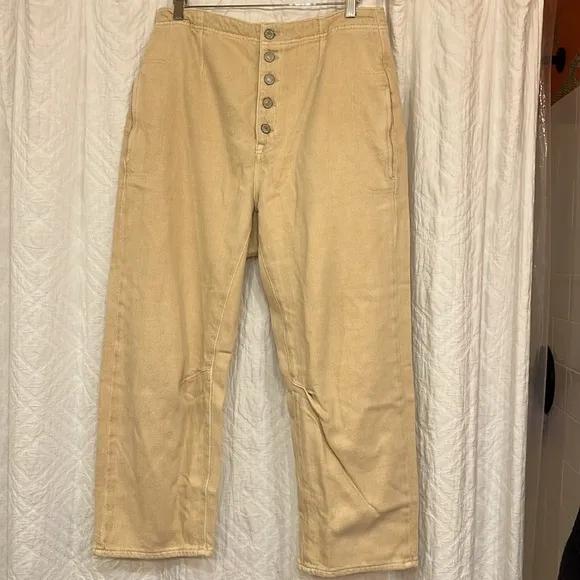 NWOT Free People Osaka Mid Rise Barrel Jeans