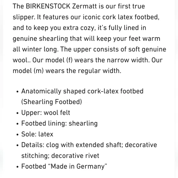 NWOT Girl's Birkenstock Zermatt Outdoor Slippers
