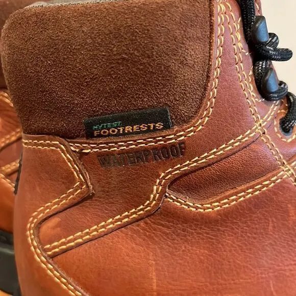 NWOT Hytests FootRests Brown 6” Waterproof Men’s Boots Size 7D.