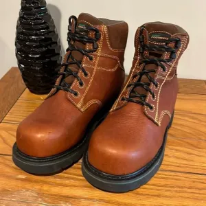 NWOT Hytests FootRests Brown 6” Waterproof Men’s Boots Size 7D.