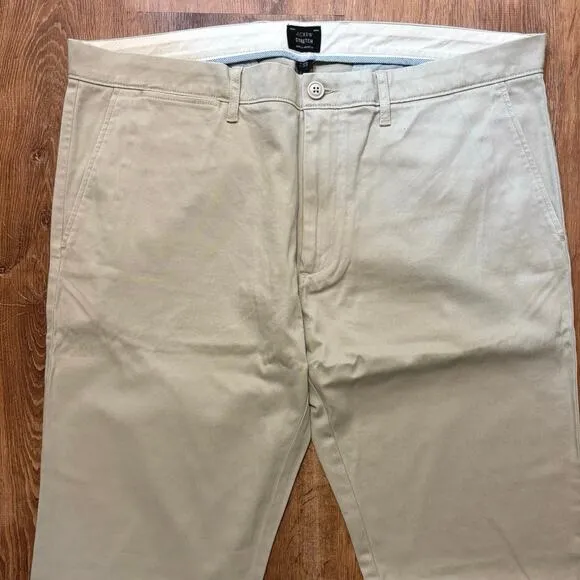 NWOT J.Crew Slim Fit Flex Chino Pant In Light Khaki Size 36x32